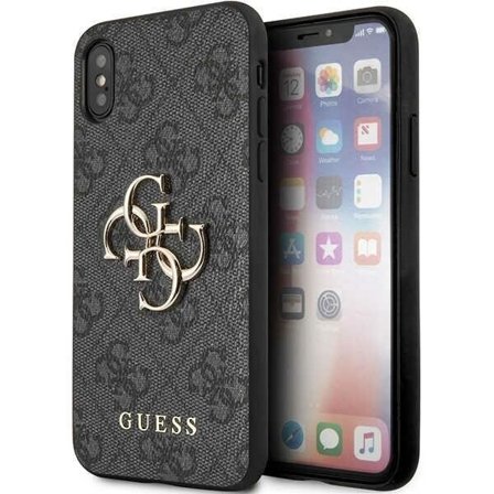 Guess 4G Big Metal Logo iPhone X/XS Kotelo - harmaa