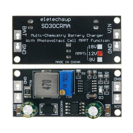 SD30CRMA MPPT Ladekontrollermodul Justerbare spenninger Utgang Solcelleanlegg Komponent for Hjem Utendørs Solcelleløsning