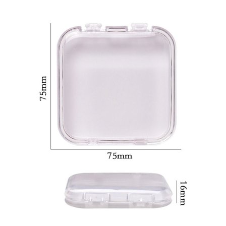 Bær Sømkasse Smykker Opbevaringsboks HVID 75X75X16MM