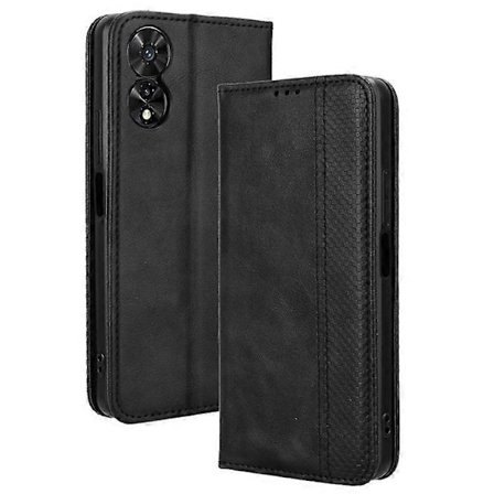 Kompatibelt för TCL 505 T509K T5094 Fodral Retro Läder Magnetisk Stängning Flip Telefonfodral [BR]