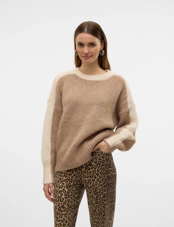 Vero Moda Vmcordelia Ls O-Neck Pullover Ga - Cream - L