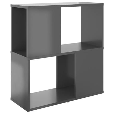 Vidaxl Bokhylla Grå Högglans 60x24x63 Cm Konstruerat Trä Grå