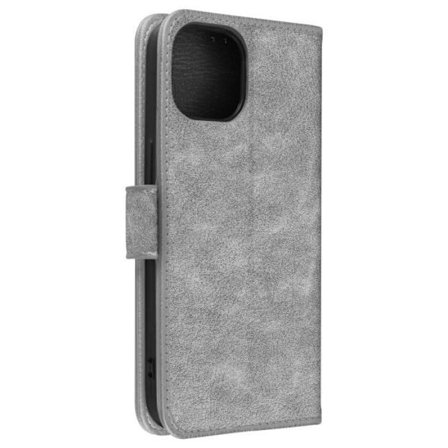 Fodral till iPhone 15 - AVIZAR - Chesterfield - Wallet Flip - Videostödfunktion - Grå