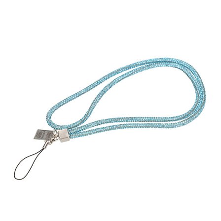 Full diamond tag goddess lanyard Blue