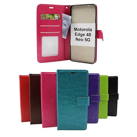 Crazy Horse Wallet Motorola Edge 40 Neo 5G