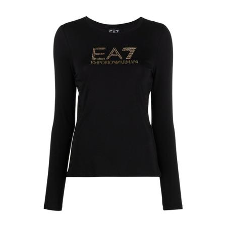 Emporio Armani EA7 Long Sleeve Tops , Zwart , Dames , Maat: L