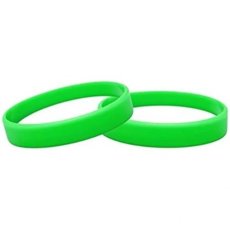Silikone armbåndspakke med 10 i ungdomsstørrelse (grøn)