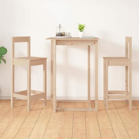 Vidaxl Barstolar 2 St 40x41,5x112 Cm Massiv Furu Brun