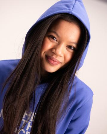 The North Face B DREW PEAK P/O HOODIE Blau Hoodies/Kapuzenpullover Mädchen - Kidsbrandstore