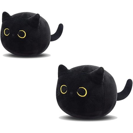 2 kpl musta kissa pehmolelu pehmeä täytetty tyyny lelu söpö pehmolelu lapsille lapsille pojille tytöille kodin sisustus