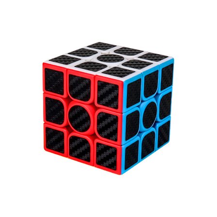 Speed Cube 3x3 - Kolfiberklistermärke 3x3 Magic Cube Snabb Smoo