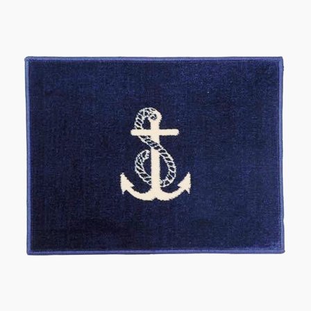 Mata kotwica, prostokąt, 61 x 45 cm, granatowy - Jachtowa