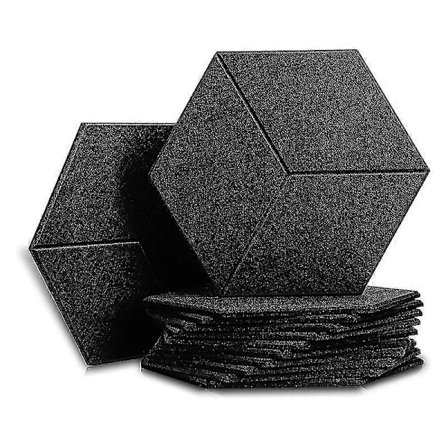 12 stk. Akustikpanel Lydisoleringsplade, sekskantet Lydisoleringspude, til Lydisolering & aku