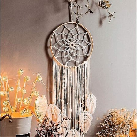 Drømmekatcher, vægophæng, Boho Håndlavet Drømmekatcher til Soveværelse Stue Dekoration