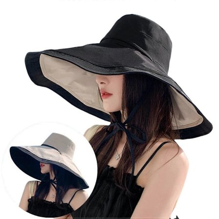 Naisten kokoontaittuva aurinkohattu UV-suojalla, leveällä reunalla, kevyt ja hengittävä malli