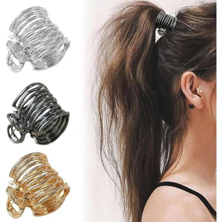 3 stk. (guld, sølv, sort) Hestehaleklemme, Høj Hestehaleholder, Ha