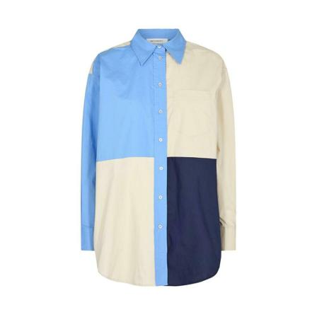 Co'Couture, Coriolis Block Oversize Shirt Niebieski, Kobieta, Rozmiar: S