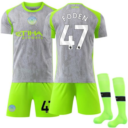 Manchester Cityn vieraspaidan lasten jalkapallopaita sukkineen kaudelle 2025-2026, nro 47 Foden nro 47 Foden