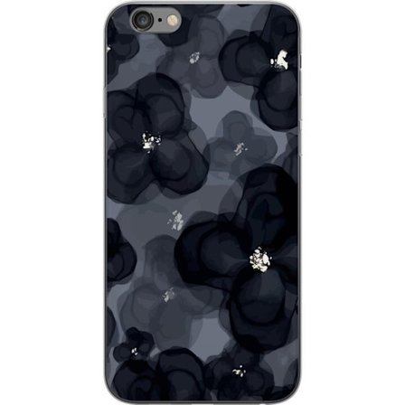 Kompatibelt Mobildeksel til Apple Apple iPhone 6s Plus Abstrakt mørkt blomstermønster i svartgrå toner med en elegant og dramatisk følelse