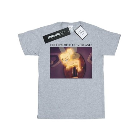 Disney Mens Tinker Bell Follow Me T-Shirt M Sports Grey