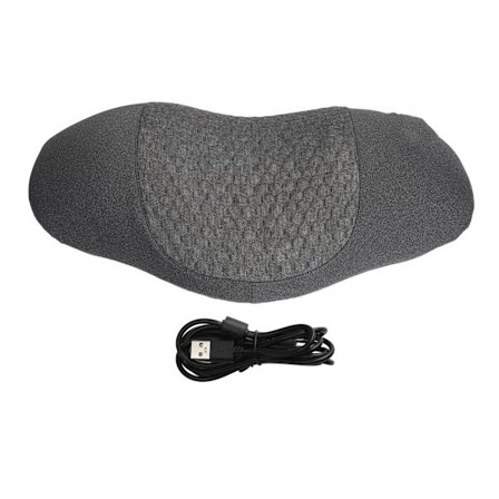 Nakkekurve Massagepude Vibration Hot Compression Cylindricity Heating Massaging Nakkepude Grå