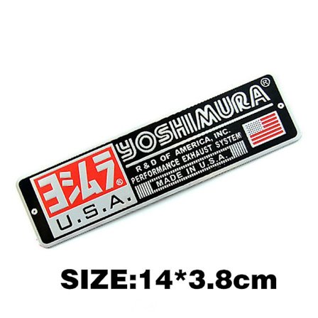 Alumiiniset moottoripyörän pakoputkitarroja Yoshimura Honda Yamaha Suzuki Kawasaki pakoputken äänenvaimentimen tarroihin - Tarrat ja tarrat