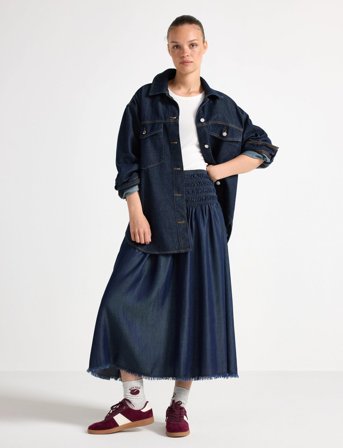 Lindex Skirt Loana Denim - Navy - M