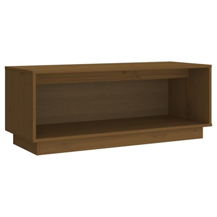 vidaXL Tv-bänk honungsbrun 90x35x35 cm massiv furu