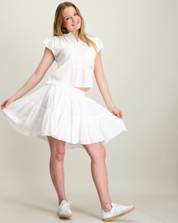 Zadig&Voltaire SKIRT Biały Spódnice Dziewczyna - Kids Brand Store