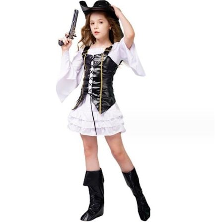 Halloween Pige-Pirat Kostume til Piger