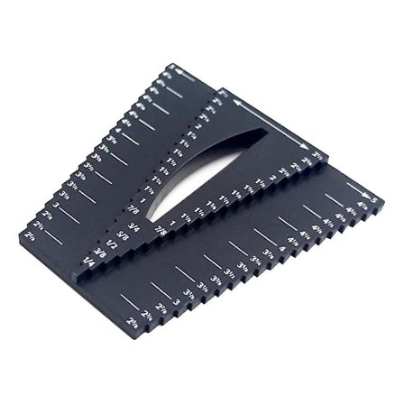 Snekkerverktøy 2 i 1 Sentersikte Måler, Snekkerlokaliserings Scribe Locator Svart Snekker Scribe Snekkerverktøy (svart)(1 stk)