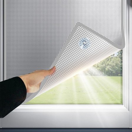 Självhäftande solskyddsfilm i aluminiumfolie – värmeisolering, UV-skydd och insynsskydd, lämplig för balkongfönster och uterum