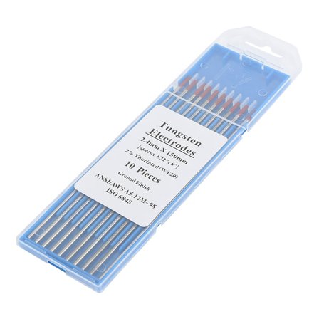 WT20 Volframelektrod Professionell Tig-stav 2% Torium för Tig-svetsmaskin (2,4 mm * 150 mm)