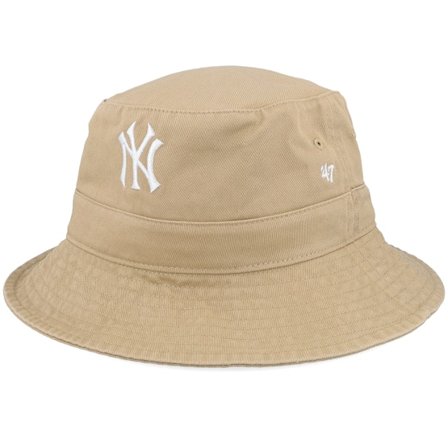 47 Brand - Beige bucket Cappello - New York Yankees Khaki/White Bucket @ Hatstore