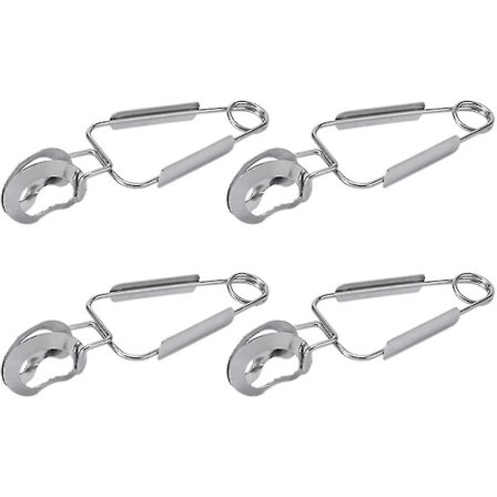 Snegletænger Rustfrit Stål Snegleklemme Anti-Slip Madtænger Frugt Salat Tænger Til Hjem Hotel Restaurant Køkken (4stk, Sølv) A Szkydv-yuhao