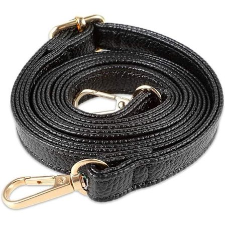 Læderpungrem - 1,5 cm bred justerbar 70-130 cm skridsikker universal erstatningsrem kompatibel med håndtasker og skuldertasker sort