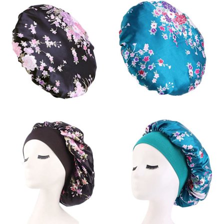 2 kpl yöhiusilkkihattu, uudelleenkäytettävä elastinen uniappa satin-hattu