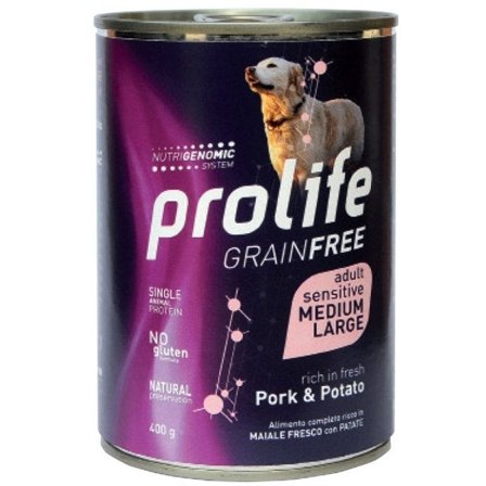 Prolife Grain Free Maiale Con Patate Cibo Umido Per Cani Adulti