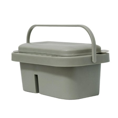 3-in-1 taiteilijasiveltimen pesuallas pidikkeellä, paleteilla ja kahvalla (harmaa)