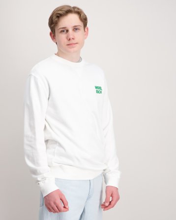 Woolrich CREW NECK SWEATSHIRT Vit Tröjor Kille - Kids Brand Store