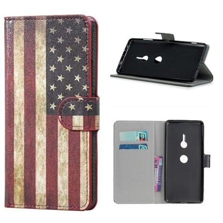 Plånboksfodral Sony Xperia XZ3 - Flagga USA