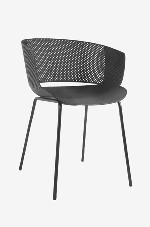 Kave Home - Stol Yeray, 4-pak - Sort - Spisestole - Fra Homeroom