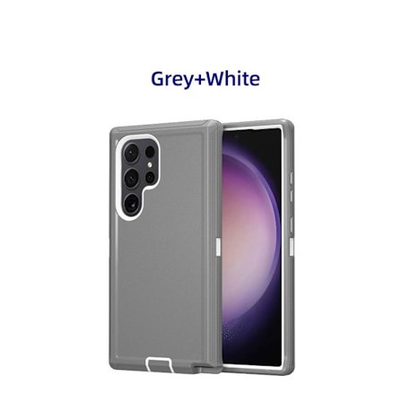 Samsung Galaxy S25 Ultra telefondeksel, fallsikkert deksel, Grå og Hvit