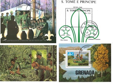 Spejdere - 4 miniark - Stemplet