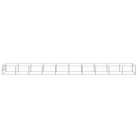 Vidaxl Hundgård Silver 10 M² Stål Silver
