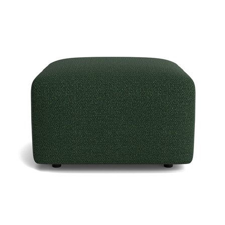 Thursday Pouf Sitzhocker in Raisa Grün, moderner Polsterhocker mit strukturiertem Stoffmuster, bequemer Fusshocker für Wohnzimmer, 44cm