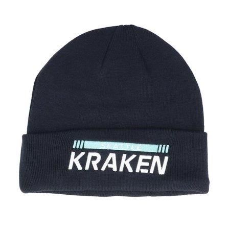 Fanatics - Azul cuff Beanie - Seattle Kraken Authentic Pro Game&Train Knit Navy Cuff @ Hatstore