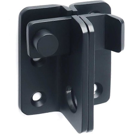 1 stk Skyvedør Lås Hengelås Hasp Dørlås Låsespenne Tyverisikringskrok, Rustfritt Stål Matt Svart Finish