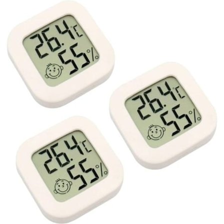 3-delt digitalt indendørs termometer hygrometer fugtighed temperatur LCD display Bluetooth sensor trådløst termometer til hjem, kontor, digital