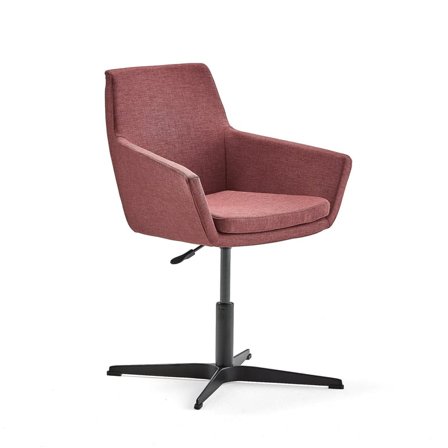 Conference chair FAIRFIELD, black, plum